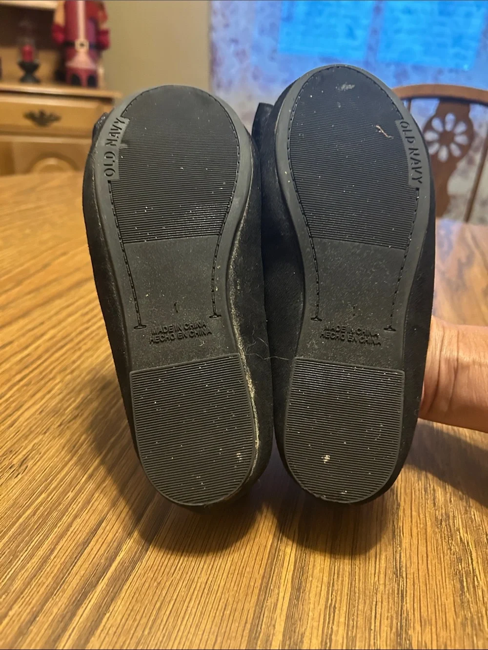 Old Navy Black Girls Bow-Front Ballet Flats